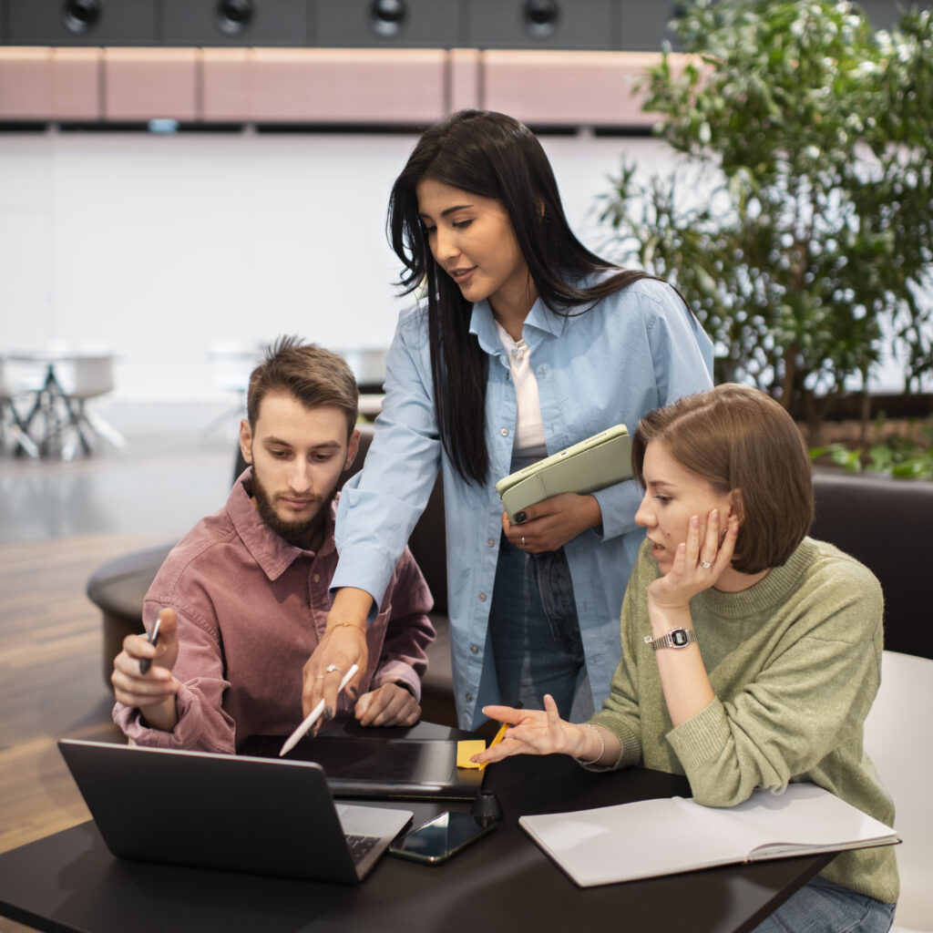 team working together project